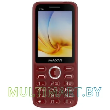 Мобильный телефон Maxvi K15n (винный красный)
